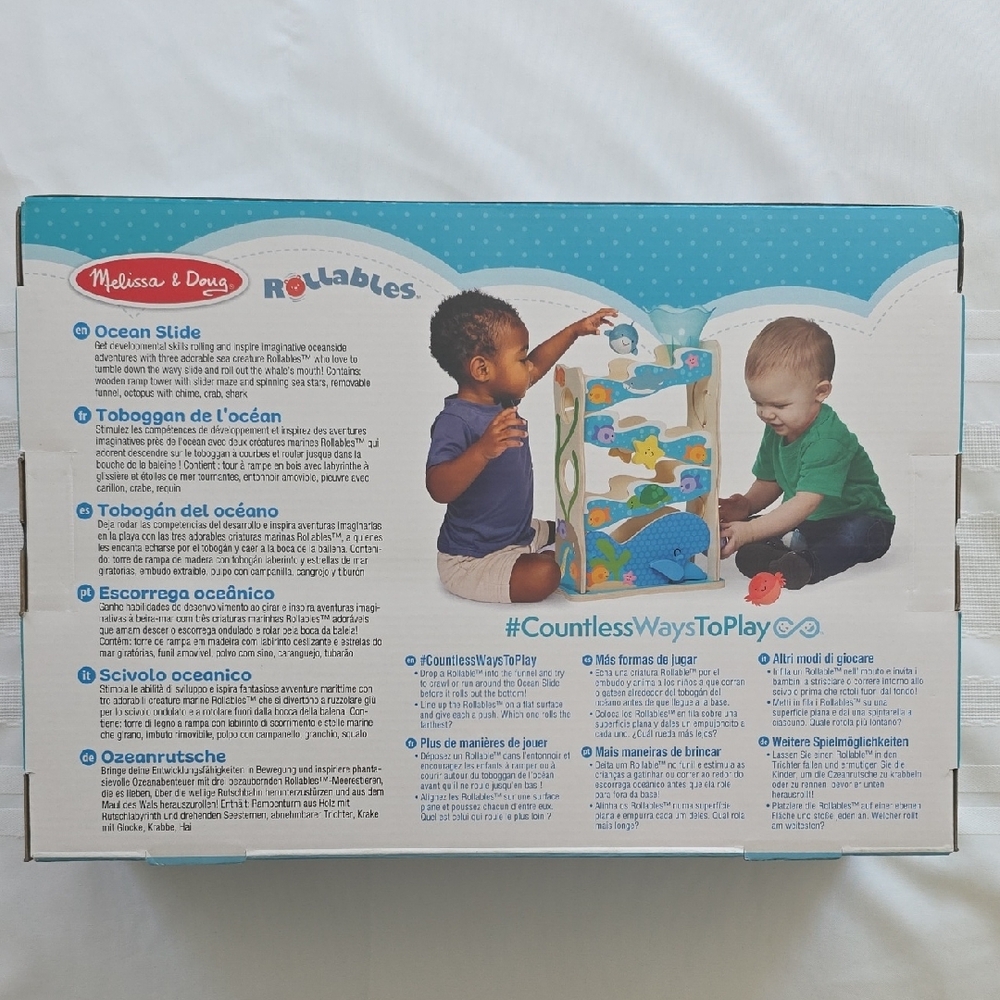 Melissa & Doug Ocean Slide Rollables - Blue, Green, and Yellow New In Box - Picture 3 of 5